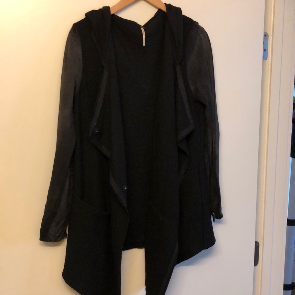 Free People Textured Button Jacket - Small